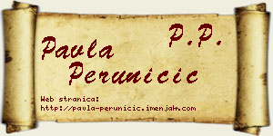 Pavla Peruničić vizit kartica